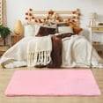 thumbnail image 4 of Soft Fluffy Shag Area Floor Rug Carpet for Living Room Pink 2'7" x 4', 4 of 8
