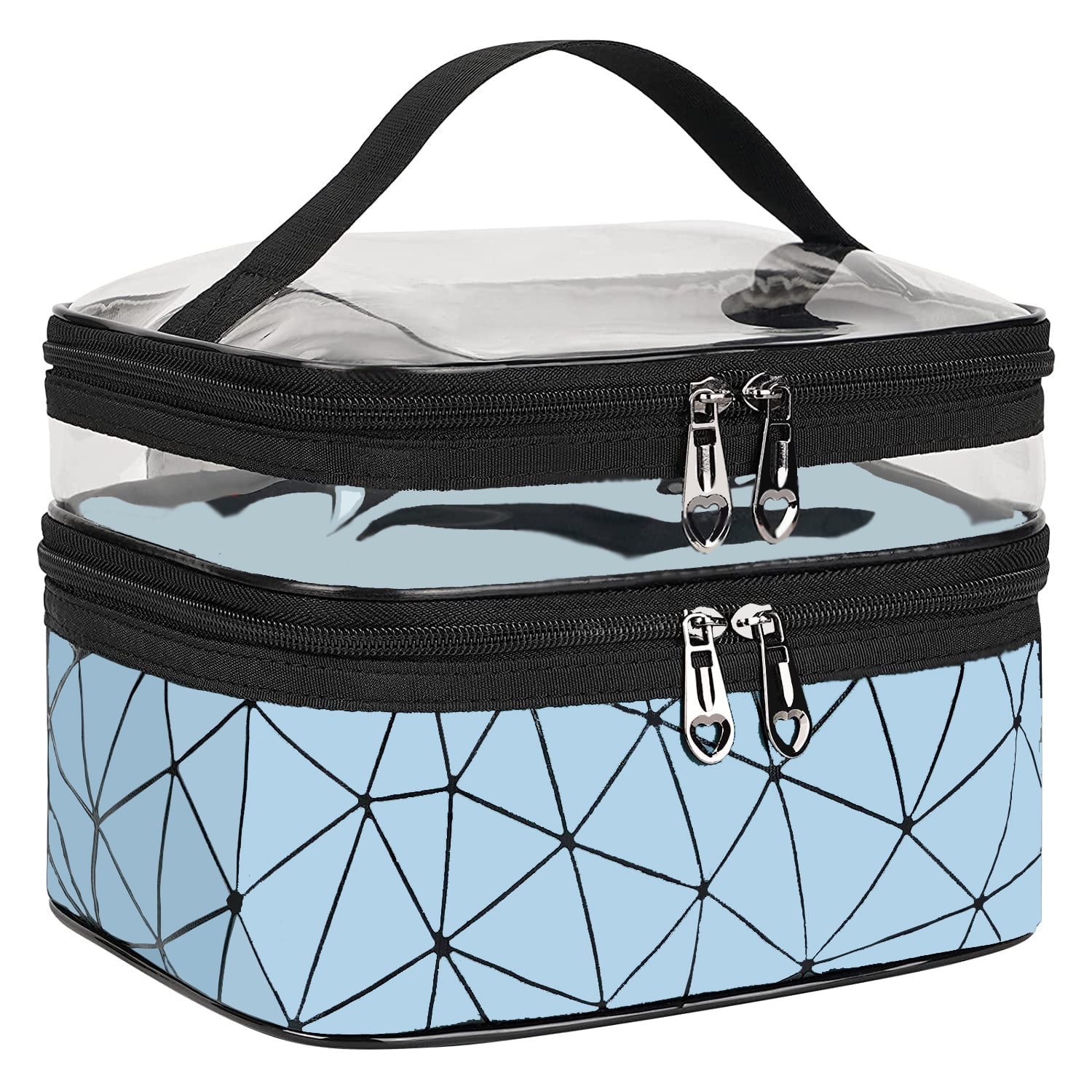 Meiyuuo Makeup Bag Cosmetic Bag Travelling Double Layer Make Up Bag