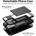 thumbnail image 5 of Case Compatible with iPhone 15 Pro Max with Card Holder+Screen Protector+Camera Cover, Dual Layer Shockproof Protective Hidden Card Slot Sliding Wallet Case for iPhone15 Pro Max, 6.7'' Black, 5 of 7