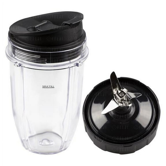 Nutri Ninja 18 oz Cup with Sip & Seal Lid and Extractor Blade Replacement Combo 427KKU450 408KKU641 409KKU641