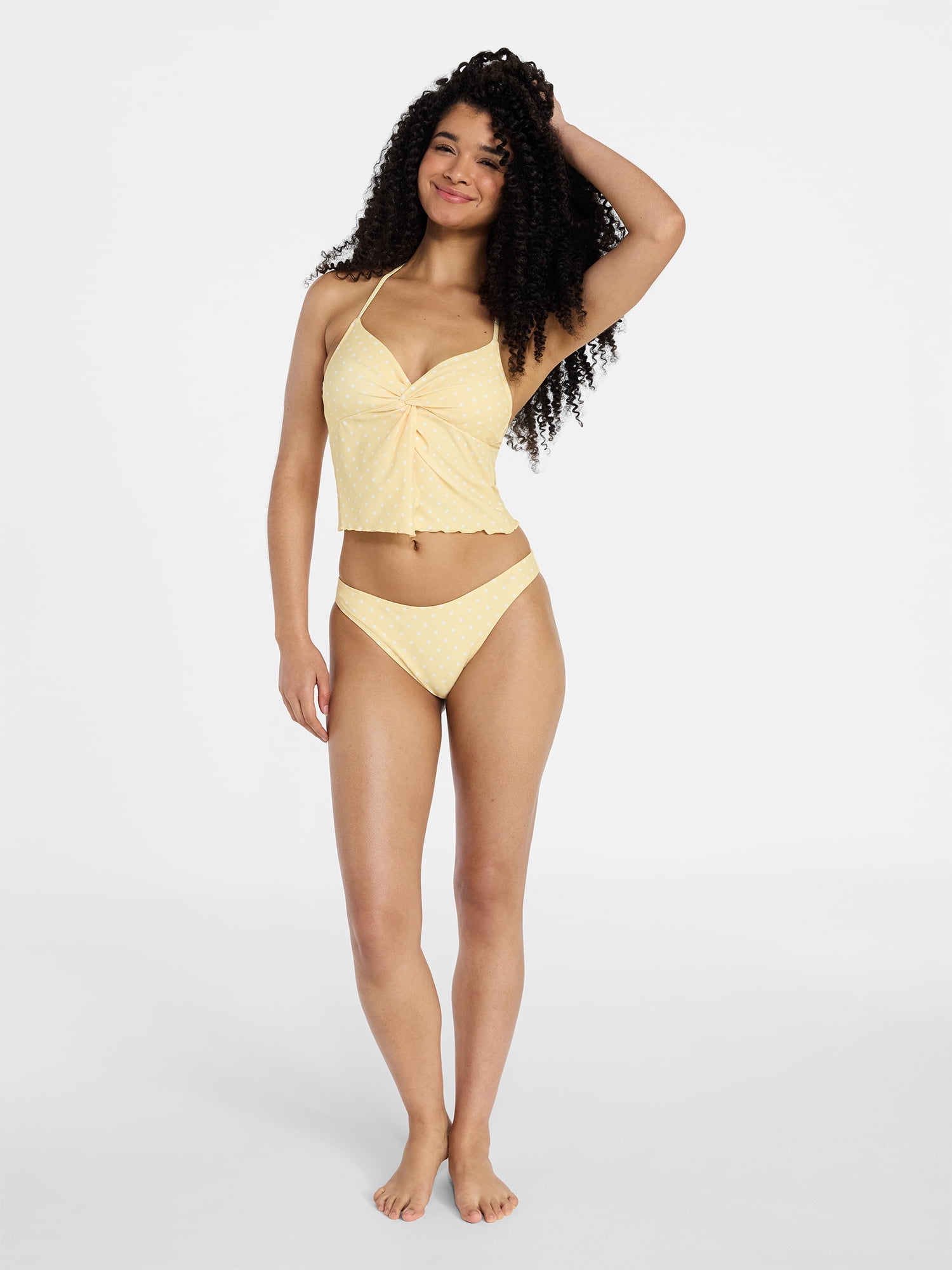 No Boundaries French Twist Flyaway Crop Tankini, Women's XXS-XXL