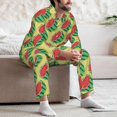 thumbnail image 5 of Mens Pajamas Set, summer watermelon Button Down Long Sleeve Loungewear Sleepwear Pjs sets for Men, 5 of 5