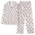 thumbnail image 6 of Tnhcen Women's Christmas Pajama Sets 2-Piece Plus Size Sleepwear Long Sleeve Button-Down Shirt & Lounge Pants Holiday Pajamas for Women Comfortable Home Outfit S-2XL, 6 of 7