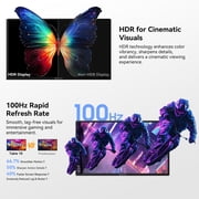 Blackview 24 inch Large Portable Monitor, 100Hz Gaming Monitor, 1200P IPS FHD Laptop Screen Extender, USB-C HDMI Travel Second Monitor for Laptop,MacBook,Desktop,PC,PS4/5, with Adjustable Stand&VESA