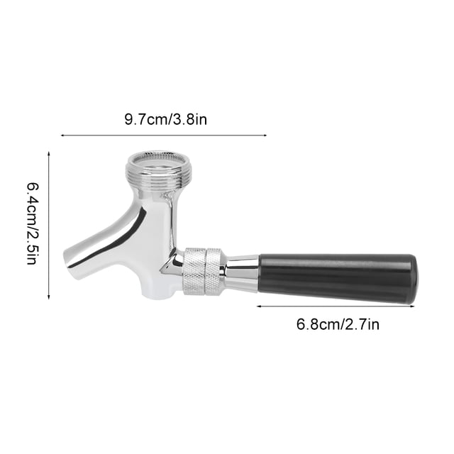 Grifo de Cerveza Con núlcero de acero inoxidable, Grifo de Cerveza No Ajustable Para Barril de Cerveza