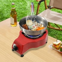 LPG Single Gas Stove Burner Portable Propane Outdoor Camping Cooking BBQ w/Hose for Outdoor or Indoor Use