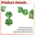 thumbnail image 3 of Polyhedral DND Dice Set, 7 Pcs DND Acrylic Dice for RPG Role Playing Table Games Tabletop Gaming Accessories, Pearlescent Emerald Green, 3 of 6
