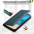 thumbnail image 4 of RFID Blocking Wallet Case for iPhone 14 Magnetic Leather Flip Cover with Stand Green, 4 of 7