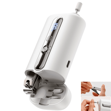 ChoreChamp 2 in 1 Electric Nail Drill Kit with Nail Clippers, Portable Manicure Pedicure Set with Bits, 3-Speed Rechargeable Nail File Tools for Women Nail Care