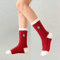 thumbnail image 2 of IDALL Women's Fuzzy Slipper Socks with Non-Slip Grippers, Cozy Fluffy Lined, Cute Christmas Gifts C One Size, 2 of 4