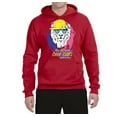 thumbnail image 2 of Funny Lion Tiger King Hey All You Cool Cats and Kittens | Mens Animal Lover Hooded Sweatshirt Graphic Hoodie, Red, Medium, 2 of 3