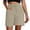 Beige, variant on Women's Summer Casual Quarter Shorts - Lightweight, Breathable, Side Pockets, Elastic Waist, Workout/Travel, Polyester, Sizes S-XXXL, 41-46cm Length