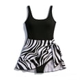 thumbnail image 6 of CHGBMOK Women One Piece Swimdress Swimsuits Tummy Control Swim Dresses Side Drawstring Skirt Bathing Suit, 6 of 6