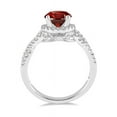 thumbnail image 3 of Elegant 1.50 Carat Round Ruby and Diamond Engagement Ring in 14k White Gold affordable ruby & diamond engagement ring, 3 of 3