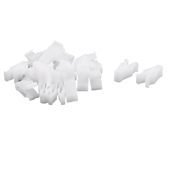20Pcs Auto Trim Instrument Panel Dashboard Plastic Fastener White