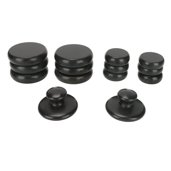 Brocha para polvos Jadeshay maquillaje suave 6 piezas piedras calientes de Basalto