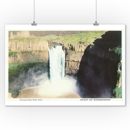 Washington - Palouse Falls State Park View of Falls (9x12 Art Print, Wall Decor Travel