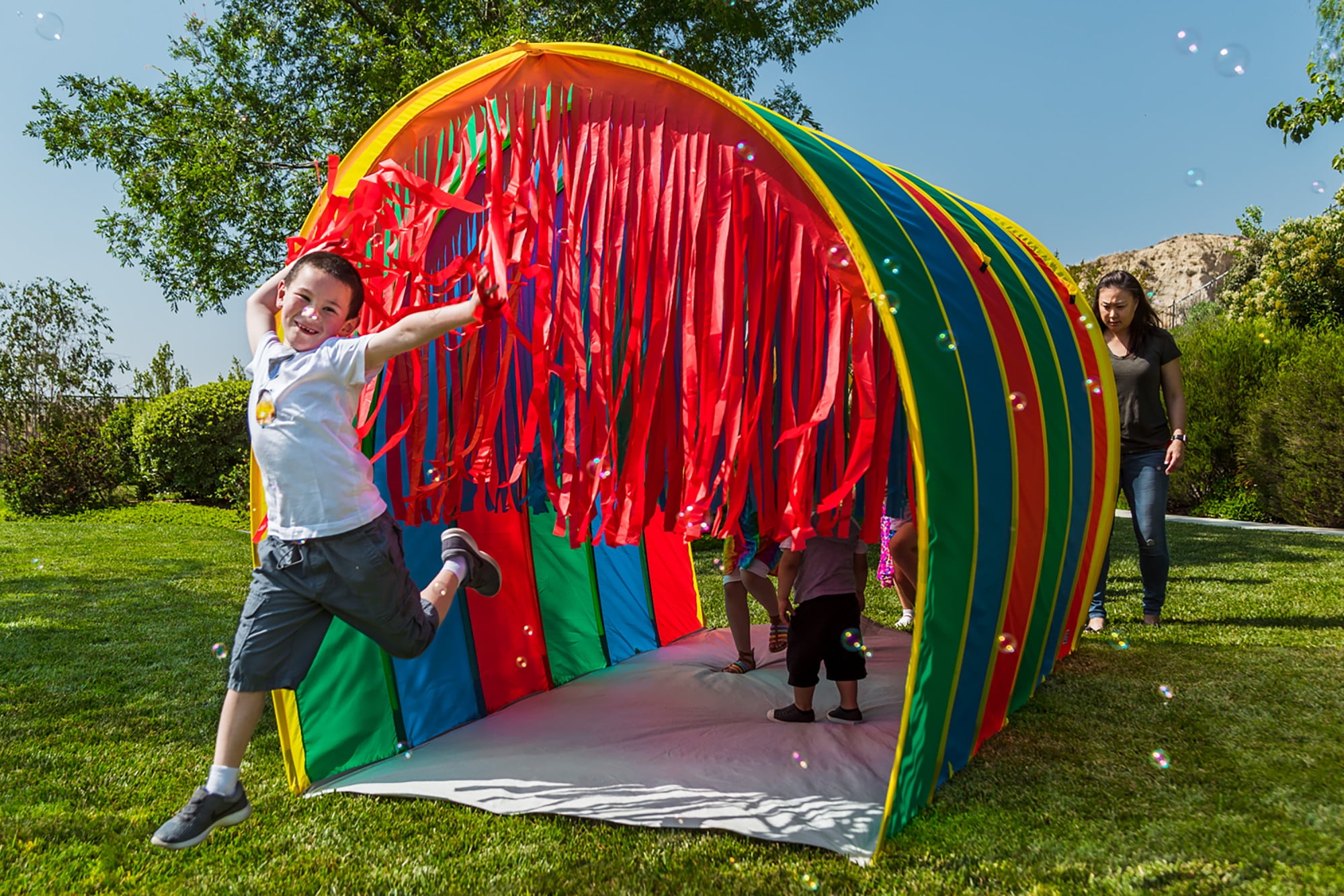 Pacific Play Tents Kids Tickle Me 9.5-Foot Giant Institutional Crawl Tunnel Polyester, Child
