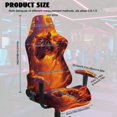 thumbnail image 2 of Whosucclay Tiger Fire Print Stretchable Gaming Chair Cover, Machine Washable, Anti-Scratch Slipcover with Armrest Protection, Cat Scratch Proof for Office and Computer Chairs, 2 of 8