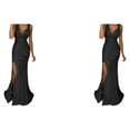 thumbnail image 2 of Vestido de noche Qarigey Traje de fiesta Hendidura Sirena Cóctel Sin mangas Lavable S M L XL XXL 3XL Rosa, 2 of 6