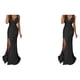 thumbnail image 2 of Qarigey Vestido de noche Traje de fiesta Ropa festiva Cuello en V Hendidura Sirena Mano de obra fina Hermosos vestidos de baile Negro XXXL Negro XXXL 2Conjunto, 2 of 6