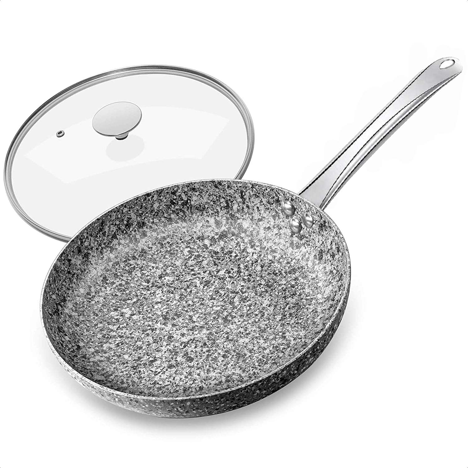 CSK Stone Frying Pan 8" Nonstick Frying Pans, Granite Skillet with APEO and PFOAFree Stone