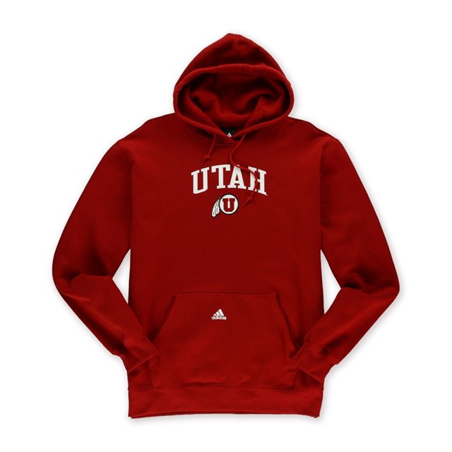 Sudadera con capucha Adidas Universidad de Utah rojo extragrande