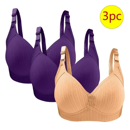 LLYWEY Wireless Bras for Women Discounts Bras Elderly Ladies Training Bra Style-1258 Women Multiway Bra Feature Adult Female Lace Sports Bras Beige 36B