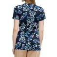 thumbnail image 2 of NAMTYQX Blouses for Women Dressy Casual Cute Short Sleeve Lightweight V Neck T Shirts for Women Dark Blue Size L, 2 of 5