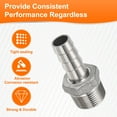 thumbnail image 4 of Uxcell Stainless Steel Hose Barb Fitting 16mm Barbed x 3/4" NPT Male Pipe Fitting, 4 of 6