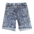 thumbnail image 2 of Bienzoe Girl's Denim High Waist Rolled Hem Stretchy Jeans Shorts Lt Blue 10, 2 of 3