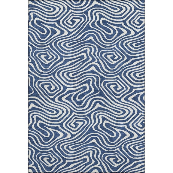 Dalyn Rugs Premium Machine Washable Mayfield AMF1020 Navy 3' x 5' Rug