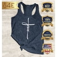 thumbnail image 2 of S4E Women's Jesus Cross Religious Racerback Slim Fit Large Navy, 2 of 4