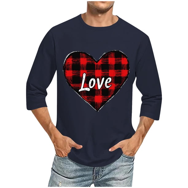 Blusas y camisas de manga larga con cuello redondo para hombre, blusa informal con cuello redondo y manga corta, blusa estampada de poliéster para hombre.
