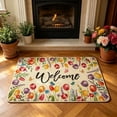 thumbnail image 4 of AuroraX Entrance Welcome Matt Outdoor Front Door House Holiday Floral Front Door Rugs for Outside Non Slip Washable 16x24 Welcome Mats for Inside Mothers Day Gifts for Mom, 4 of 7