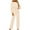 Beige, variant on Up to 65% off SEMPAI Women'S Fall/Winter Solid Color Long Sleeved Crew Round Neck Jumpsuit With Belt Jumpsuit Pans Clearance