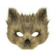 thumbnail image 3 of Máscara de de peluche para hombres y mujeres, máscara Therian para fiesta de graduación, festival de carnaval, recuerdo de fiesta Marrón claro, 3 of 10