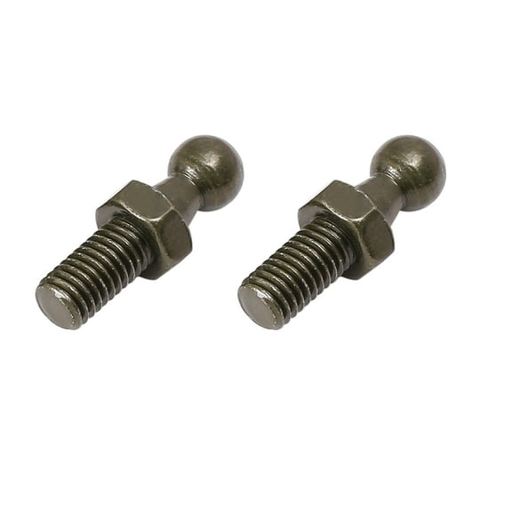 2 Set 10mm M8x15mm Car Vehicle Gas Strut Ball Studs Black for Gas Struts Shocks