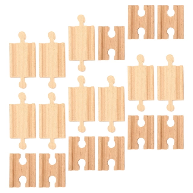 HIAKDOFT 18pcs Train Track Replacement Parts Assorted Color for Logical Thinking Development