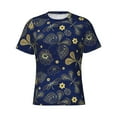 thumbnail image 4 of Vsdgher Vintage Golden Butterfly Print Men's Dry Fit Mesh Athletic Shirts Moisture Wicking Tennis T-Shirt Tops, 4 of 9