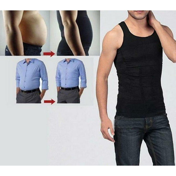 New Men Slim N Lift Body Shaper Underwear Vest Shirt Corset Compression  Shaper / Gilet de sous-vêtements pour hommes Slim N Lift Body Shaper
