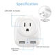 thumbnail image 2 of Adaptador de Enchufe Europeo para Viajes con 2 Puertos USB y 2 Enchufes Americanos, un Adaptador de Enchufe Tipo C, Adecuado para la Mayoría de las Regiones de Europa, 2 of 10