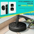 thumbnail image 4 of Outsunny 40lbs. Umbrella Base with Rattan Effect, Round Umbrella Stand, Black, 4 of 10