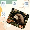thumbnail image 3 of Hedgehog Square Non-Slip Rubber Bottom Printed Desk Mat Mousepad for Office and Gaming - 8.3x9.8 Inch, 3 of 6