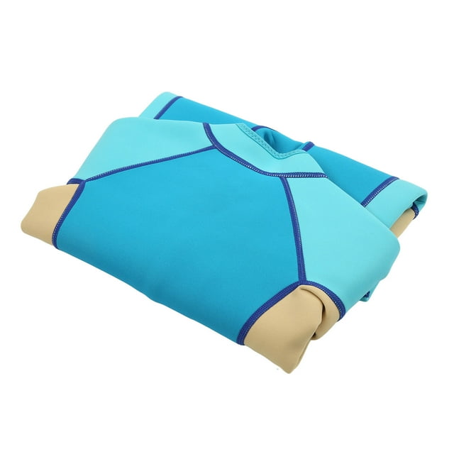 Traje De Neopreno Para Niños De 2,5 Mm, Diseño De Cremallera Abierta En La Espalda, Bloque De Color, Traje De Buceo Elástico En Cuatro Direcciones Para Niños Pequeños Y