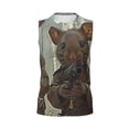 thumbnail image 6 of Lsque Steampunk Space Mice Warriors Print Men's Cotton Blend Sleeveless Muscle Shirts (S-3XL)- Moisture Wicking, Odor Protection, UPF 30+,XX-Large, 6 of 8