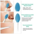 thumbnail image 2 of Cepillo de Poros de Silicona Unique Bargains Exfoliante Suave Cepillo Limpiador de Poros de Doble Cara Herramienta de Limpieza Profunda Amarillo Azul Púrpura 3 Pcs, 2 of 7