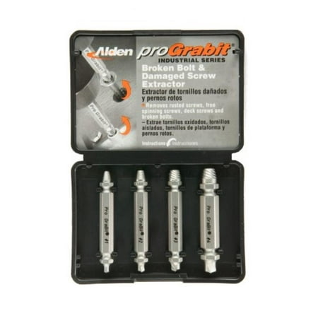 - 8440P Pro Grabit Broken Bolt and Damaged Screw Extractor 4 Piece Kit, Two-step drill bit and extractor in one tool. Multiple tools not required. By Alden
