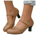 thumbnail image 5 of YLYL Women's Pumps High Heels Pointed Closed Toe Ankle Strap Vintage Dressy Mary Jane Shoes, 5 of 9