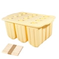 thumbnail image 1 of Moldes de silicona para paletas de 12 cavidades con palitos de madera, sin BPA, para hacer helados caseros, accesorios de cocina de verano., 1 of 8